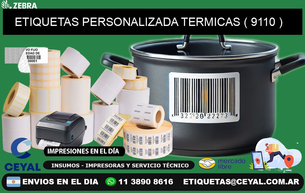 ETIQUETAS PERSONALIZADA TERMICAS ( 9110 )