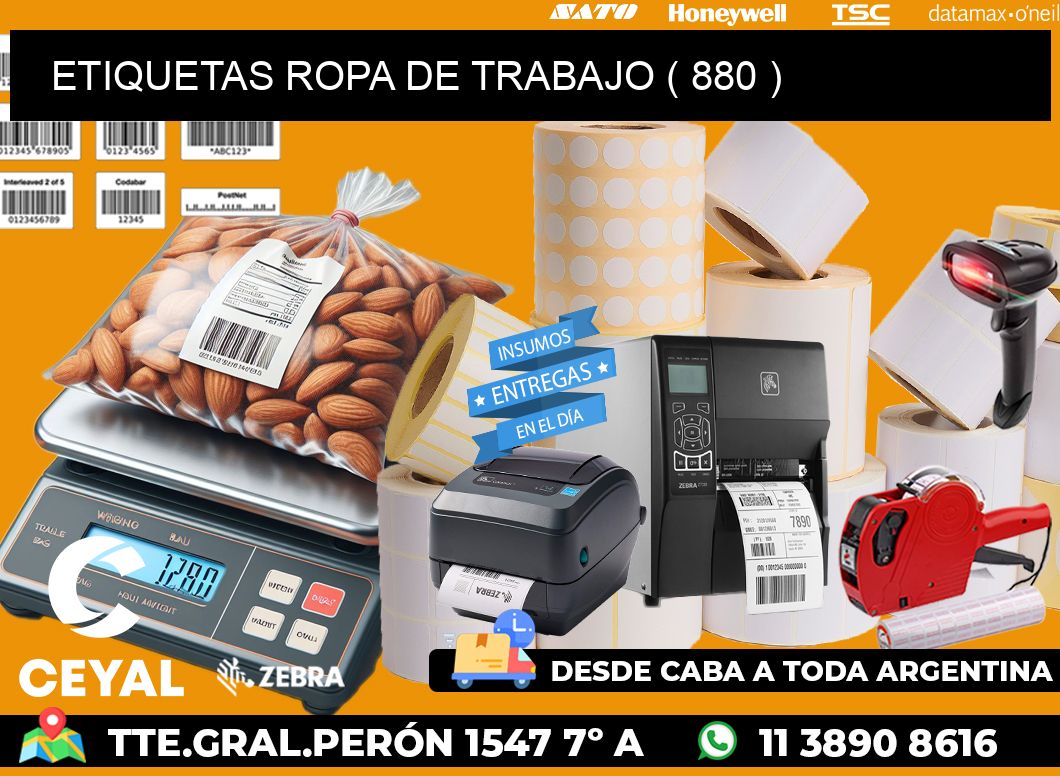 ETIQUETAS ROPA DE TRABAJO ( 880 )