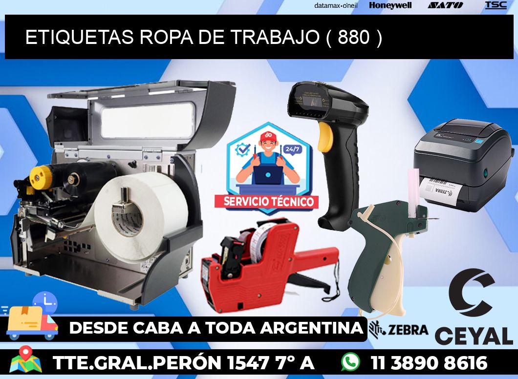 ETIQUETAS ROPA DE TRABAJO ( 880 )