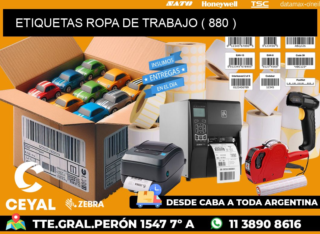 ETIQUETAS ROPA DE TRABAJO ( 880 )