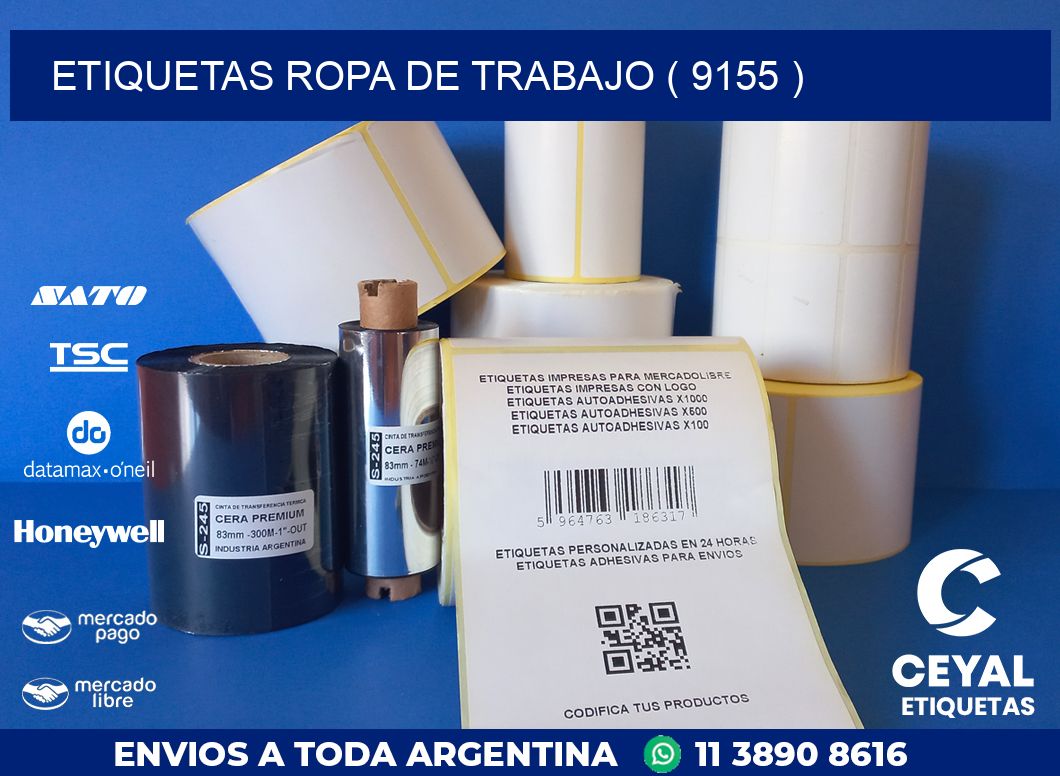 ETIQUETAS ROPA DE TRABAJO ( 9155 )