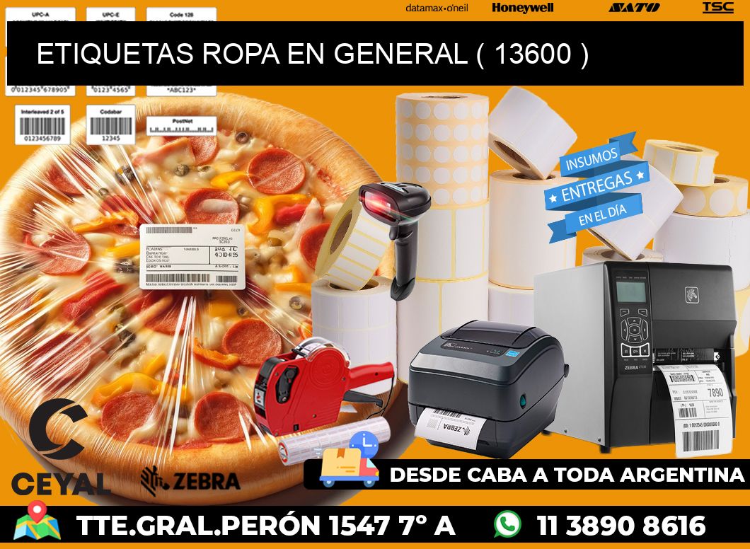 ETIQUETAS ROPA EN GENERAL ( 13600 )