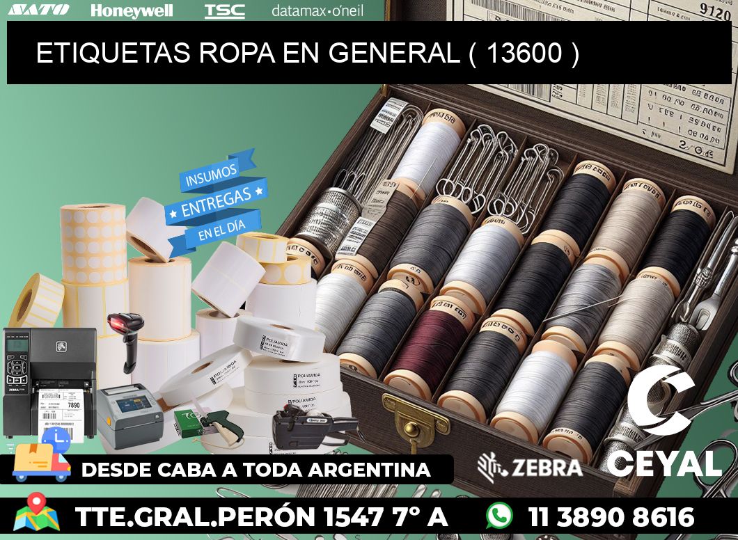 ETIQUETAS ROPA EN GENERAL ( 13600 )