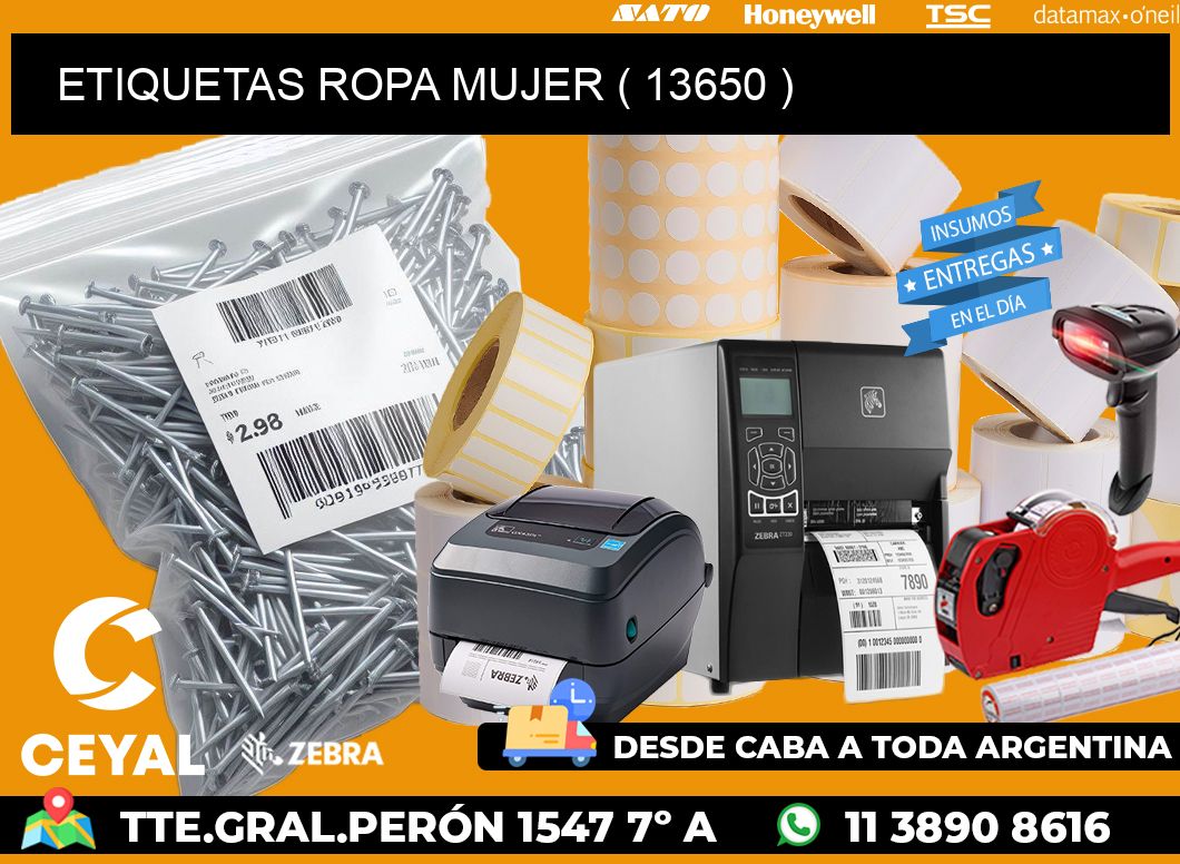 ETIQUETAS ROPA MUJER ( 13650 )