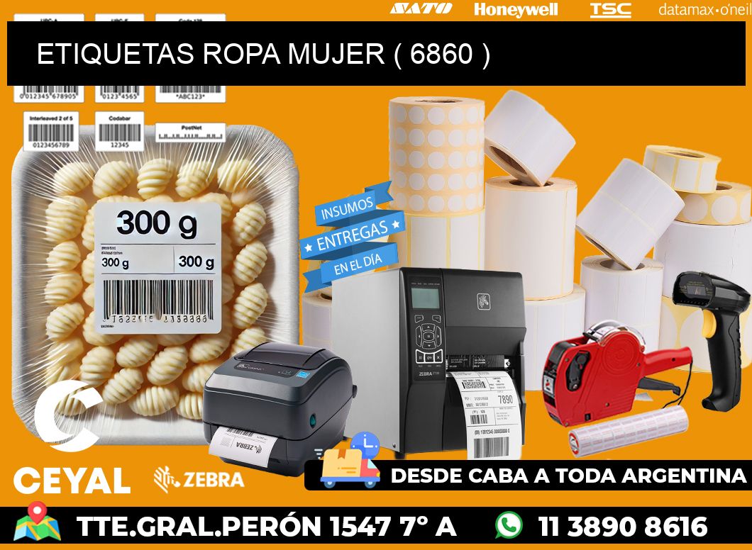 ETIQUETAS ROPA MUJER ( 6860 )