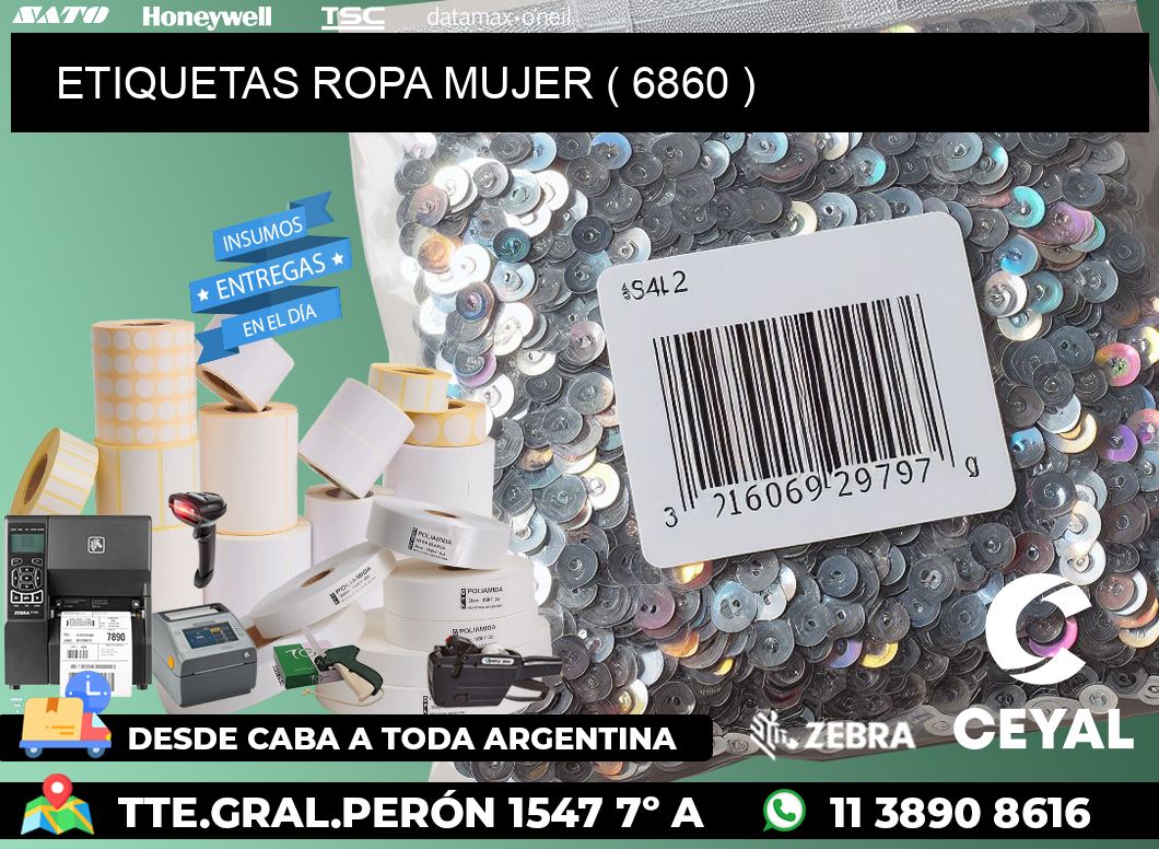 ETIQUETAS ROPA MUJER ( 6860 )