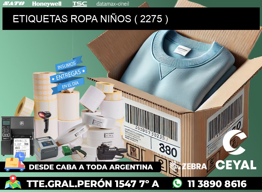 ETIQUETAS ROPA NIÑOS ( 2275 )