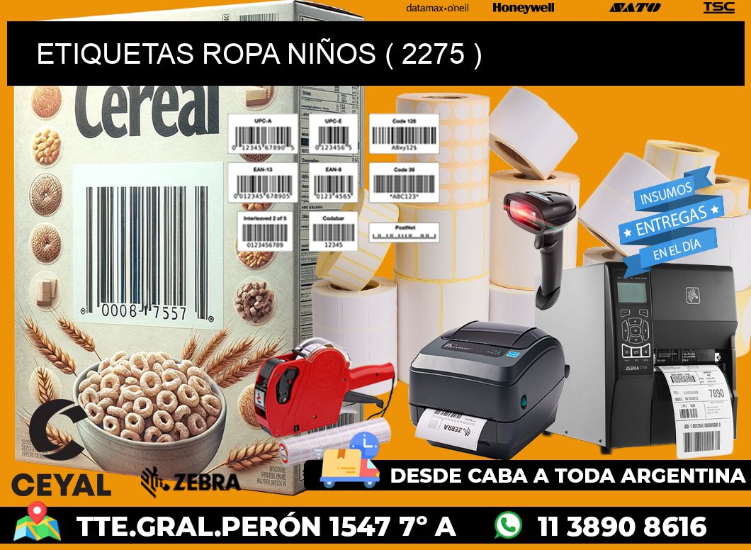 ETIQUETAS ROPA NIÑOS ( 2275 )