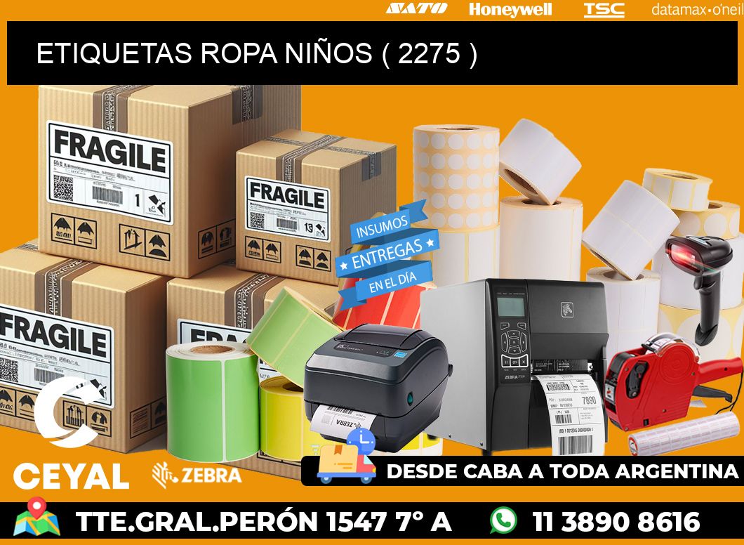 ETIQUETAS ROPA NIÑOS ( 2275 )