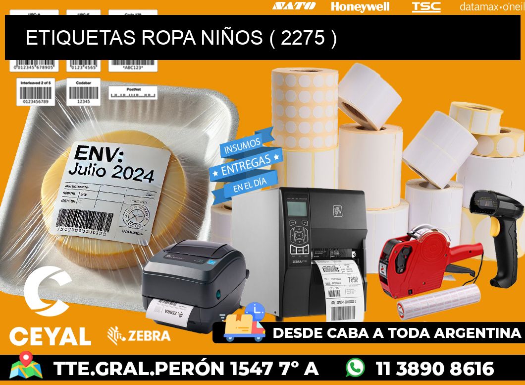 ETIQUETAS ROPA NIÑOS ( 2275 )