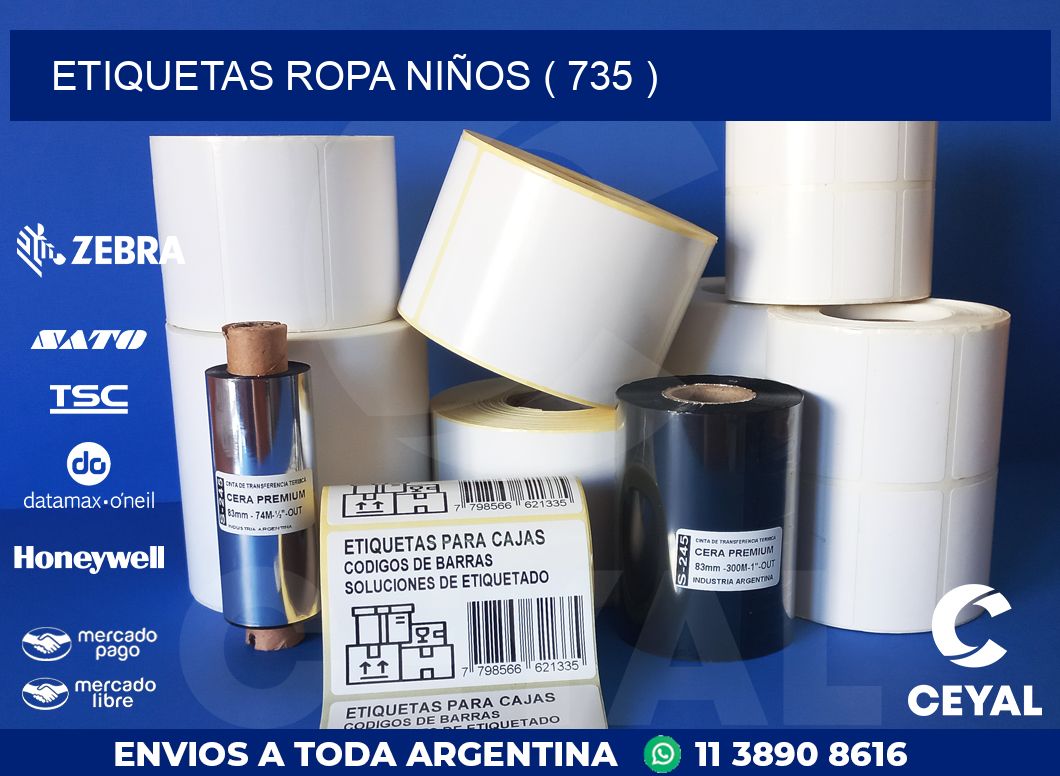 ETIQUETAS ROPA NIÑOS ( 735 )