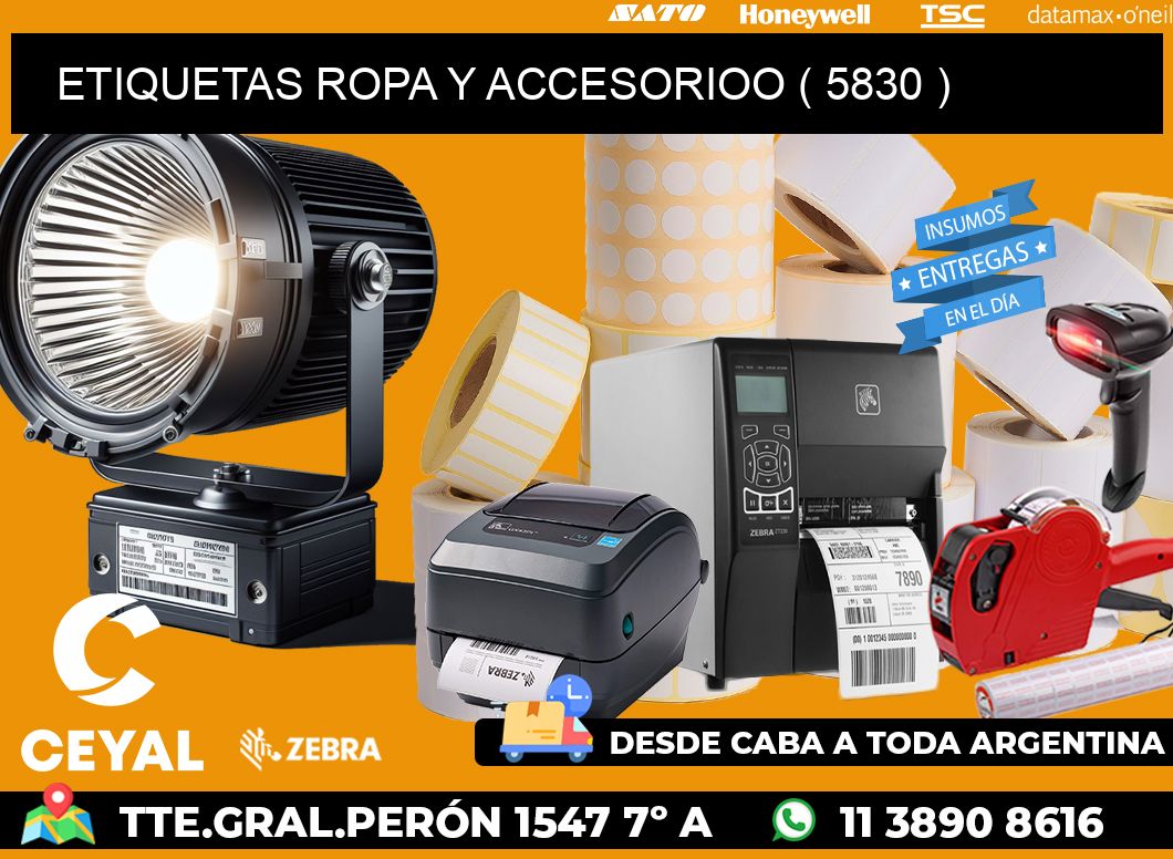 ETIQUETAS ROPA Y ACCESORIOO ( 5830 )