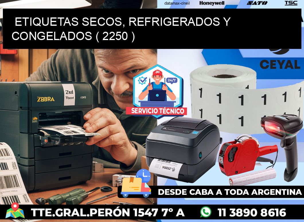 ETIQUETAS SECOS, REFRIGERADOS Y CONGELADOS ( 2250 )