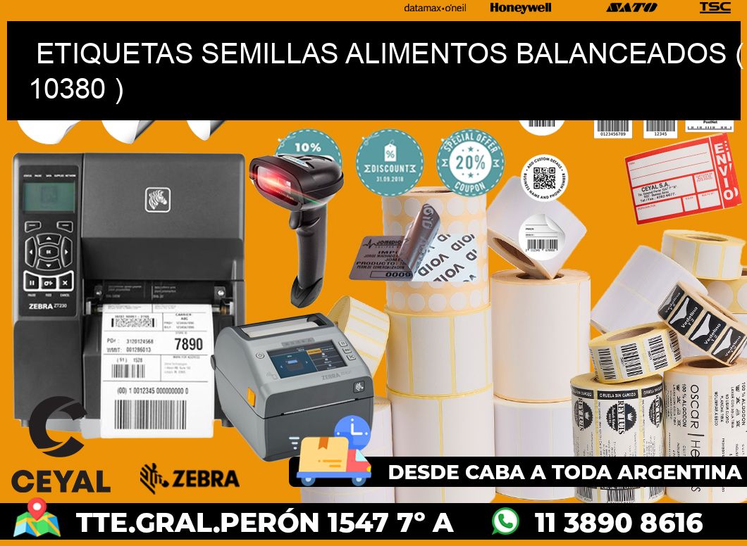 ETIQUETAS SEMILLAS ALIMENTOS BALANCEADOS ( 10380 )