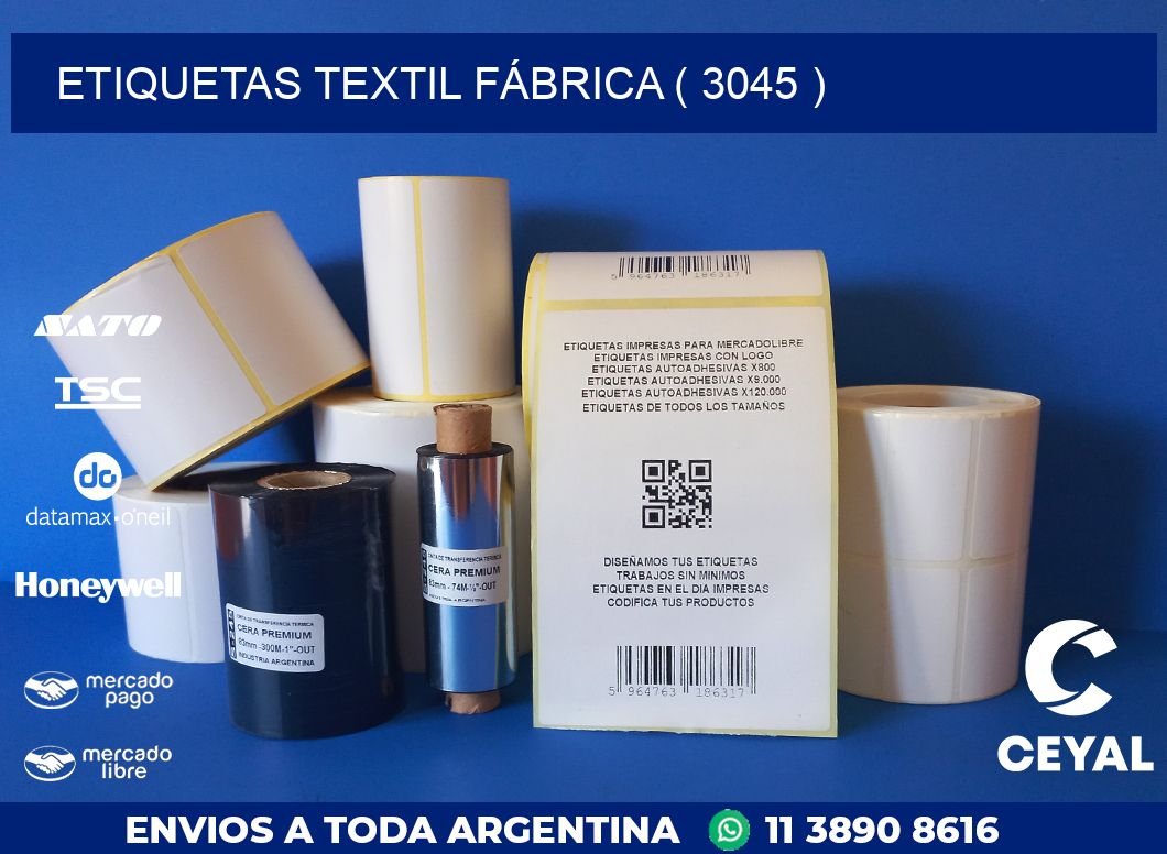 ETIQUETAS TEXTIL FÁBRICA ( 3045 )