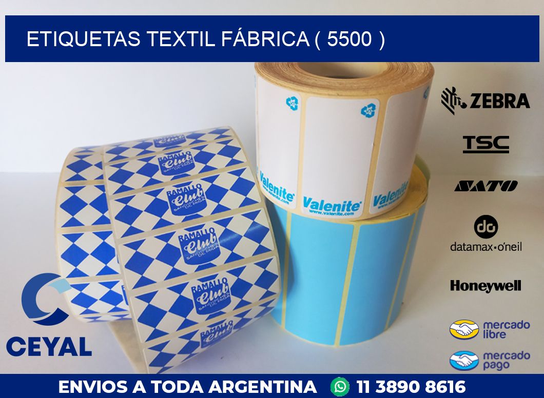 ETIQUETAS TEXTIL FÁBRICA ( 5500 )