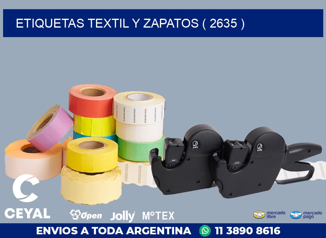 ETIQUETAS TEXTIL Y ZAPATOS ( 2635 )