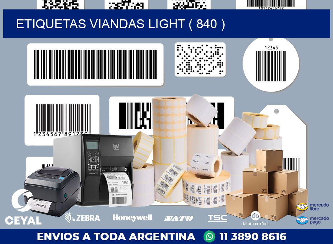 ETIQUETAS VIANDAS LIGHT ( 840 )