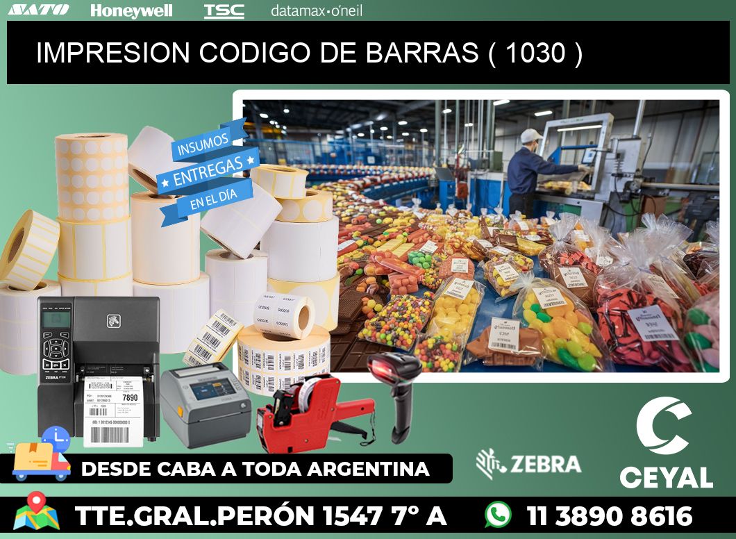 IMPRESION CODIGO DE BARRAS ( 1030 )