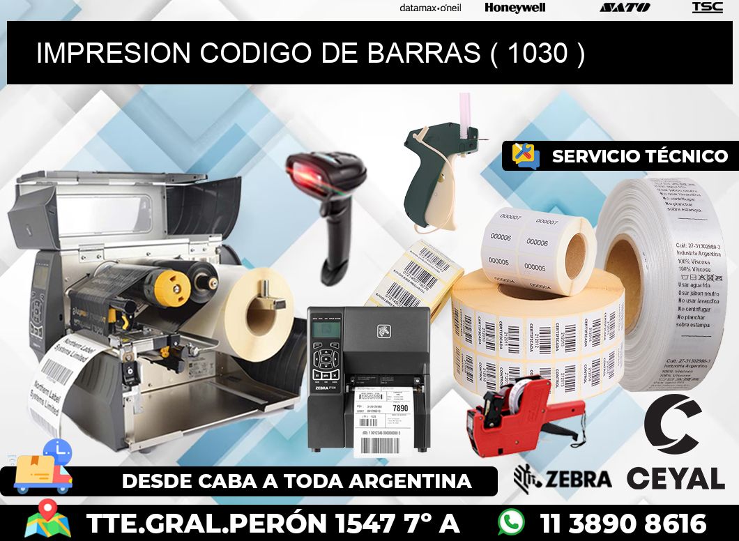 IMPRESION CODIGO DE BARRAS ( 1030 )