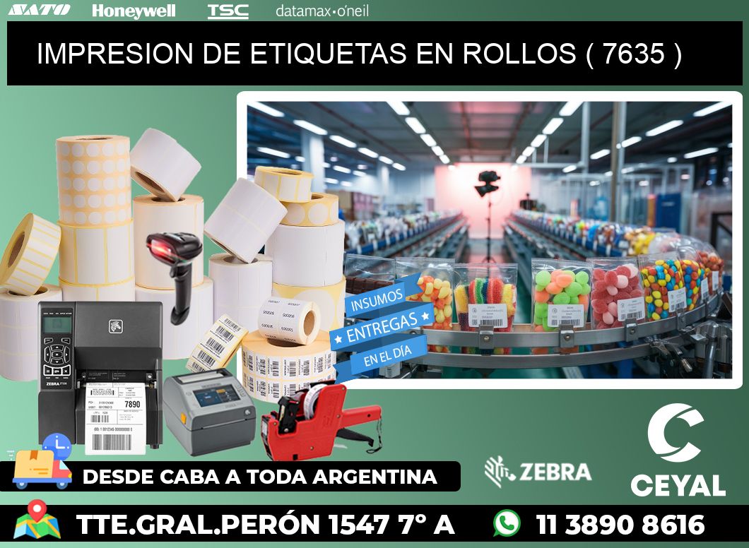 IMPRESION DE ETIQUETAS EN ROLLOS ( 7635 )