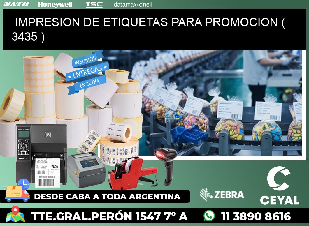 IMPRESION DE ETIQUETAS PARA PROMOCION ( 3435 )