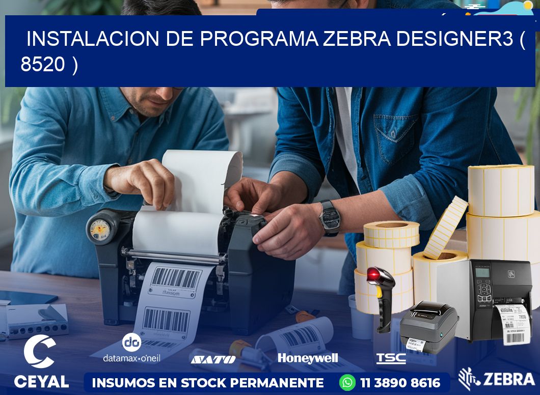 INSTALACION DE PROGRAMA ZEBRA DESIGNER3 ( 8520 )