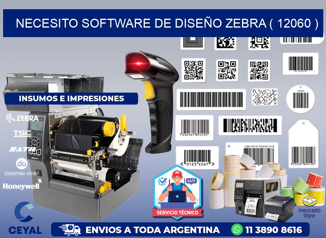 NECESITO SOFTWARE DE DISEÑO ZEBRA ( 12060 )