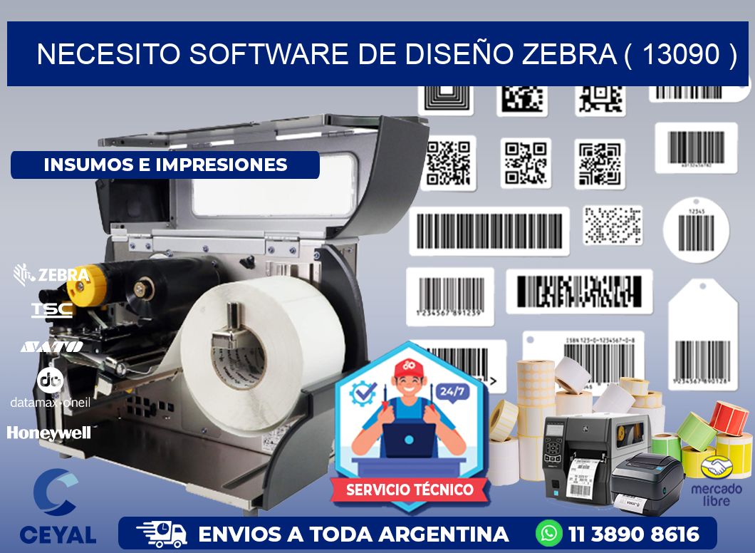 NECESITO SOFTWARE DE DISEÑO ZEBRA ( 13090 )