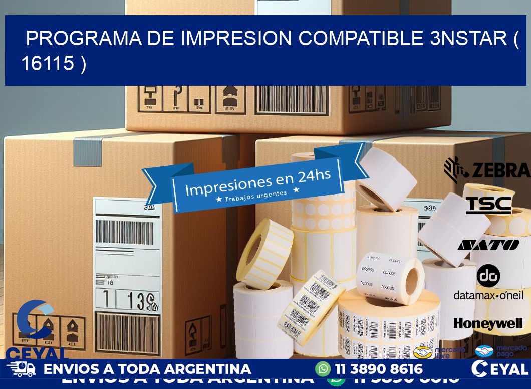 PROGRAMA DE IMPRESION COMPATIBLE 3NSTAR ( 16115 )