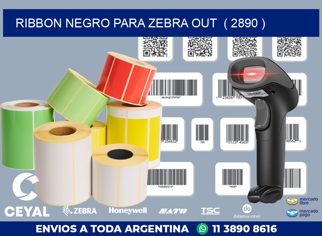 RIBBON NEGRO PARA ZEBRA OUT  ( 2890 )