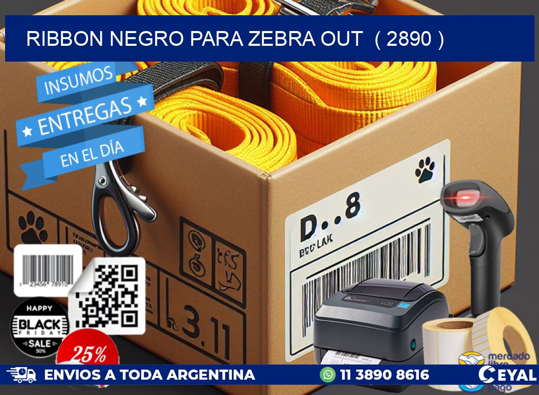 RIBBON NEGRO PARA ZEBRA OUT  ( 2890 )