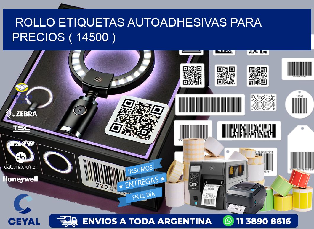 ROLLO ETIQUETAS AUTOADHESIVAS PARA PRECIOS ( 14500 )