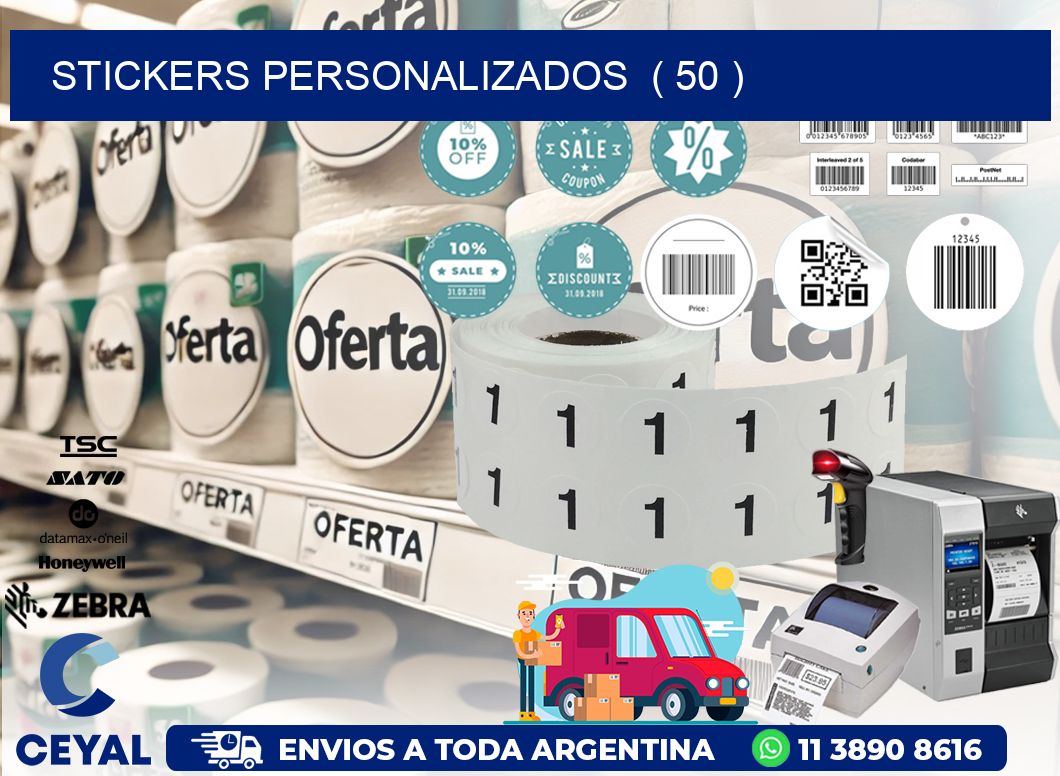 STICKERS PERSONALIZADOS  ( 50 )