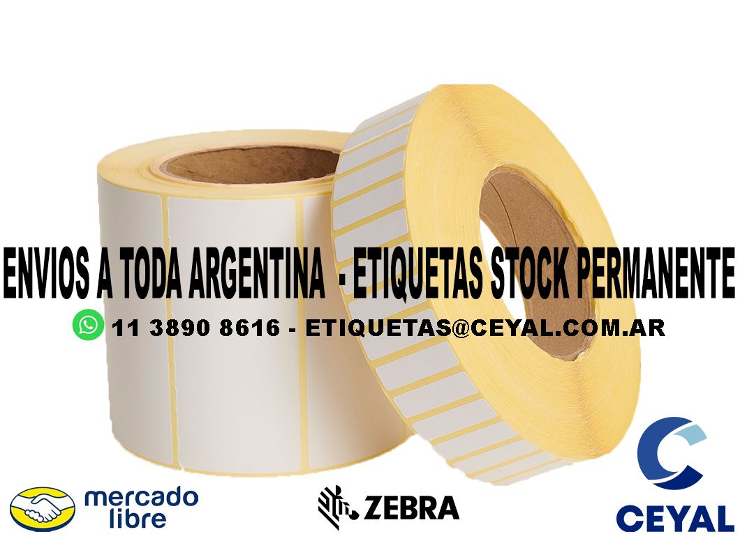 100 ETIQUETAS RIBBON 55 x 71