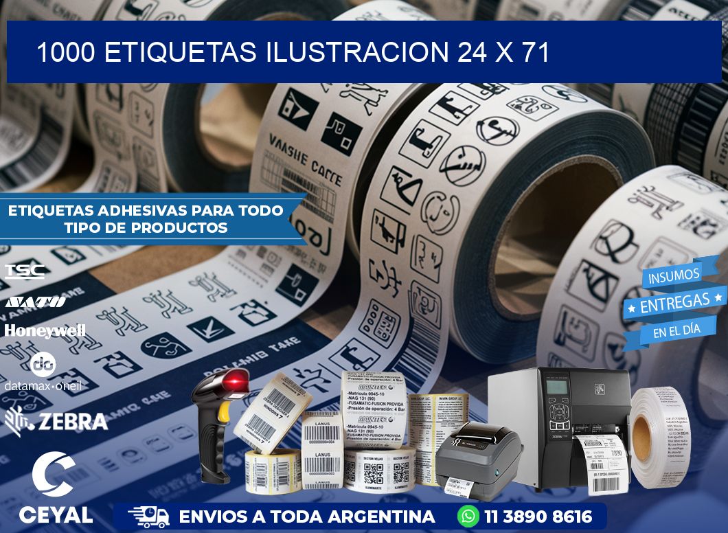 1000 ETIQUETAS ILUSTRACION 24 x 71