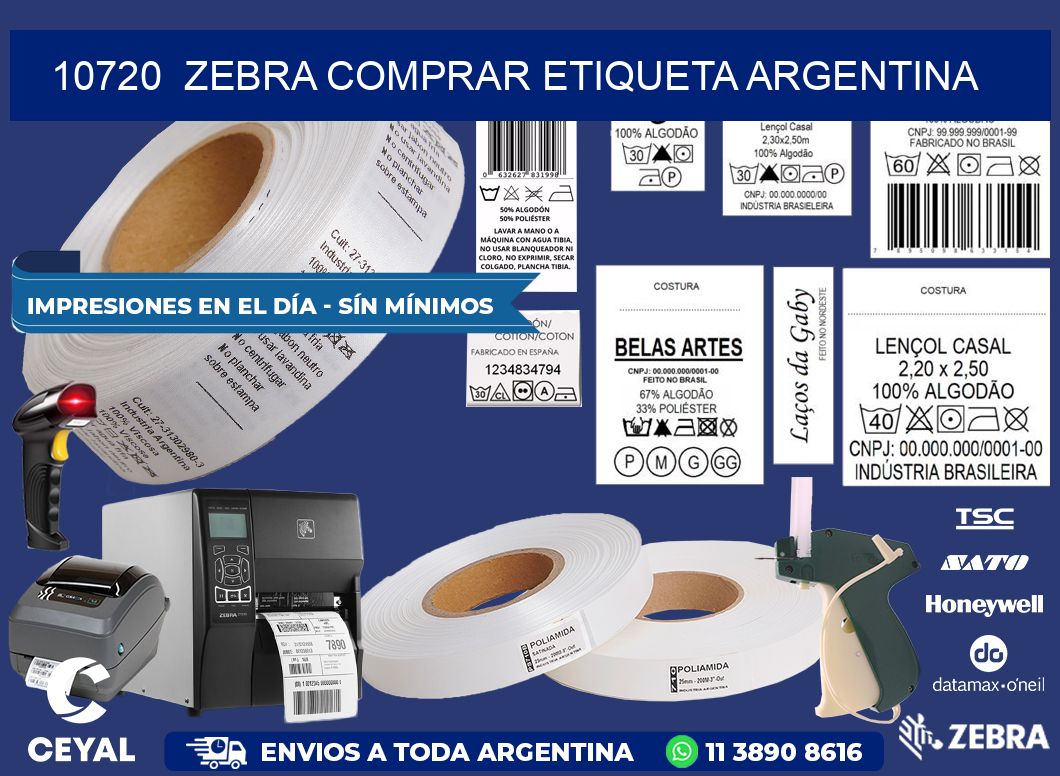 10720  ZEBRA COMPRAR ETIQUETA ARGENTINA