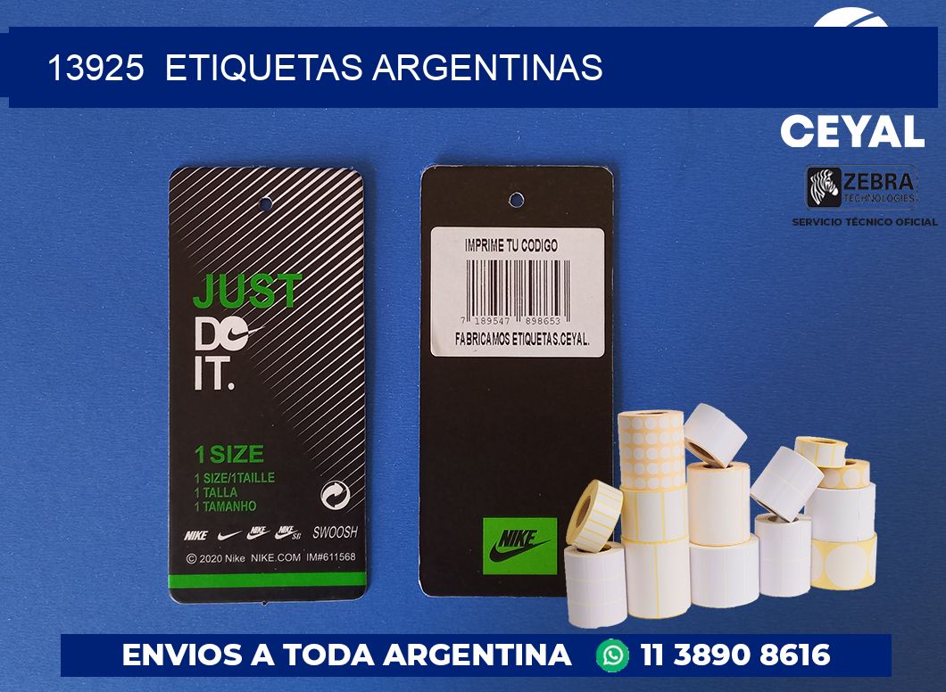 13925  ETIQUETAS ARGENTINAS