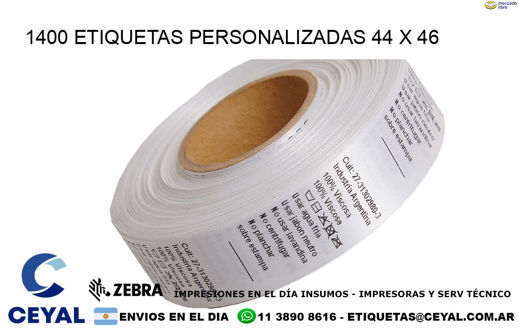 1400 ETIQUETAS PERSONALIZADAS 44 x 46