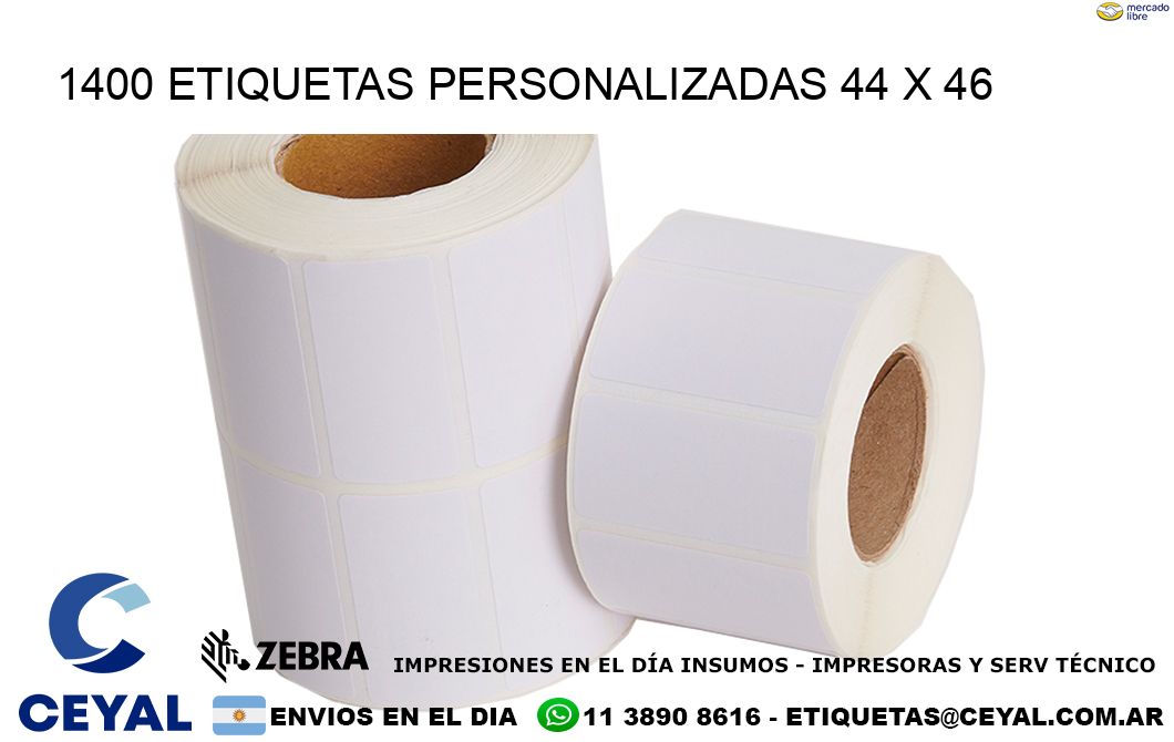 1400 ETIQUETAS PERSONALIZADAS 44 x 46