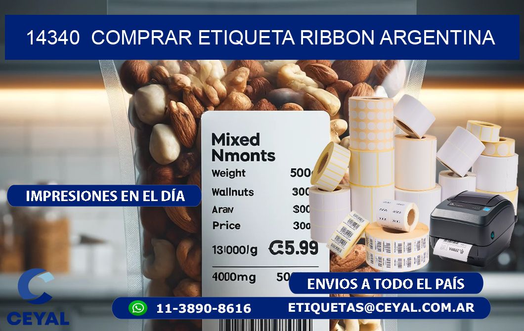 14340  COMPRAR ETIQUETA RIBBON ARGENTINA