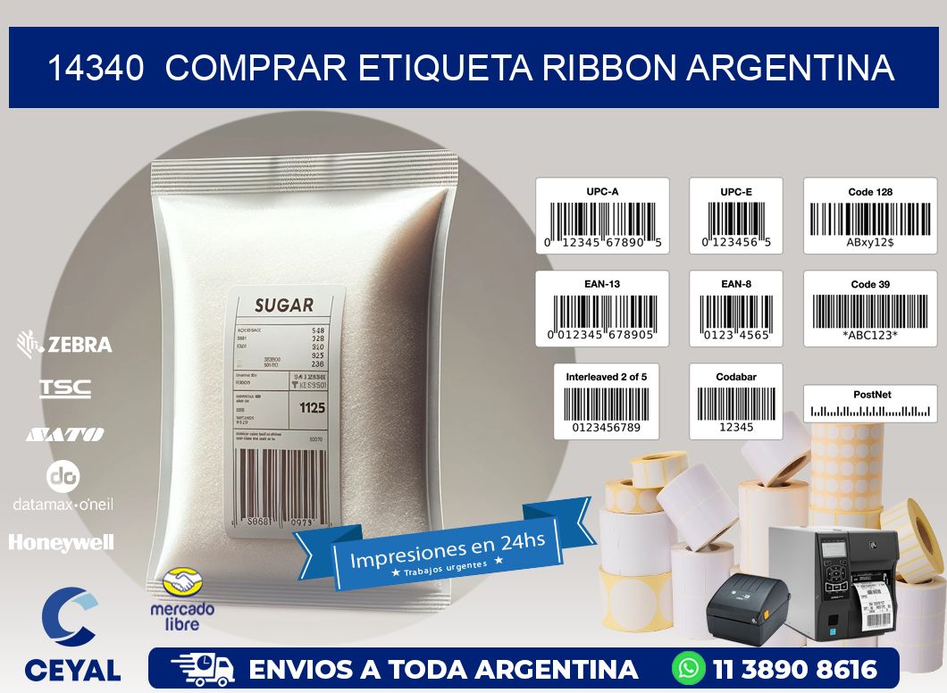 14340  COMPRAR ETIQUETA RIBBON ARGENTINA