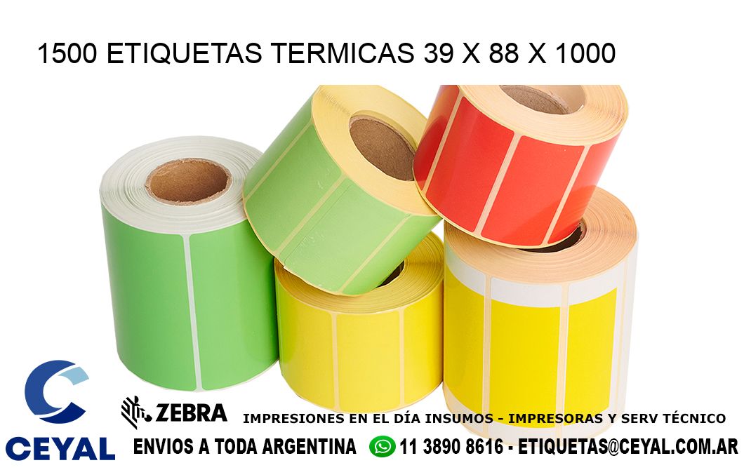 1500 ETIQUETAS TERMICAS 39 x 88 x 1000