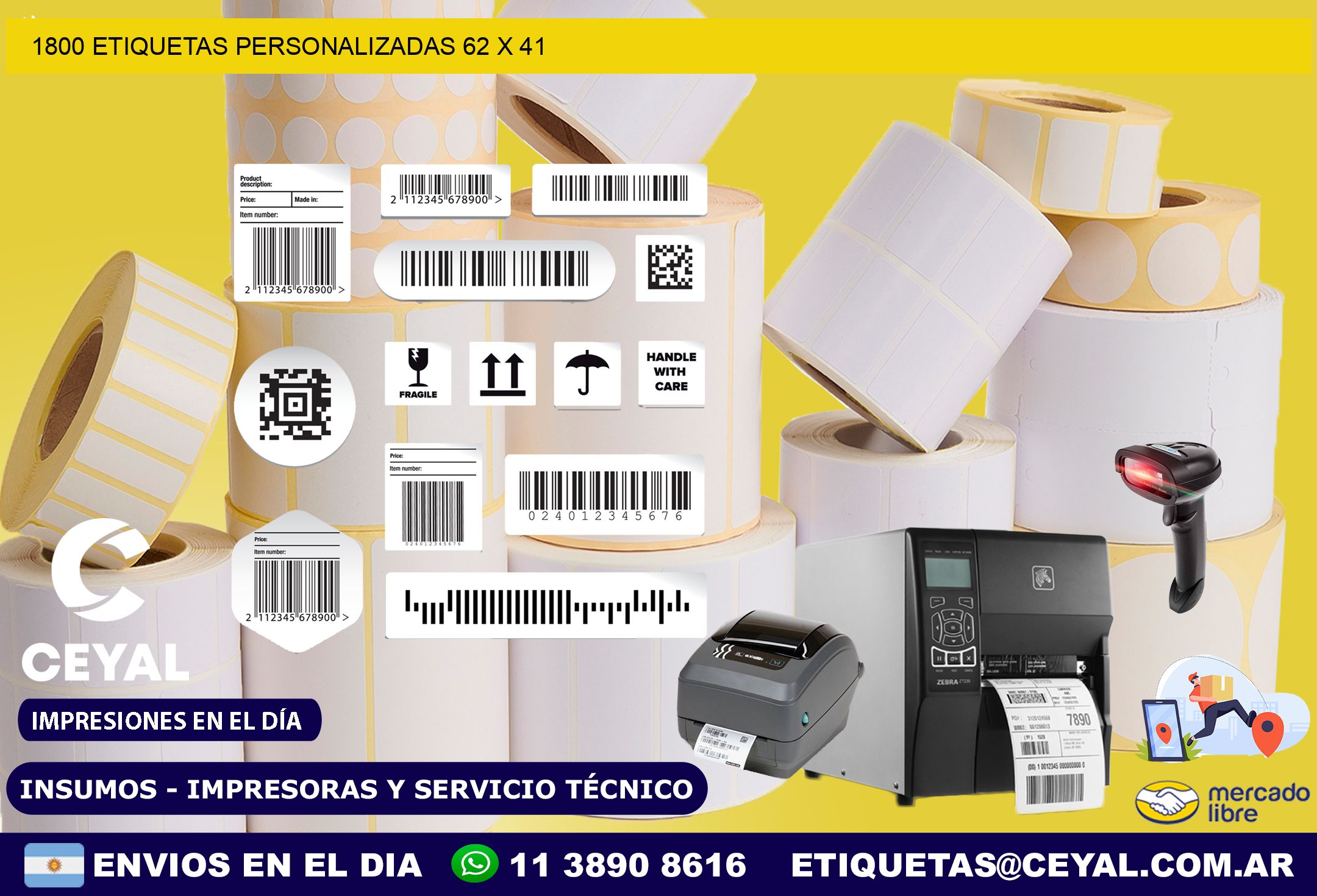 1800 ETIQUETAS PERSONALIZADAS 62 x 41