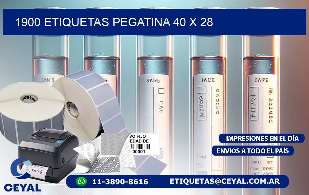 1900 ETIQUETAS PEGATINA 40 x 28