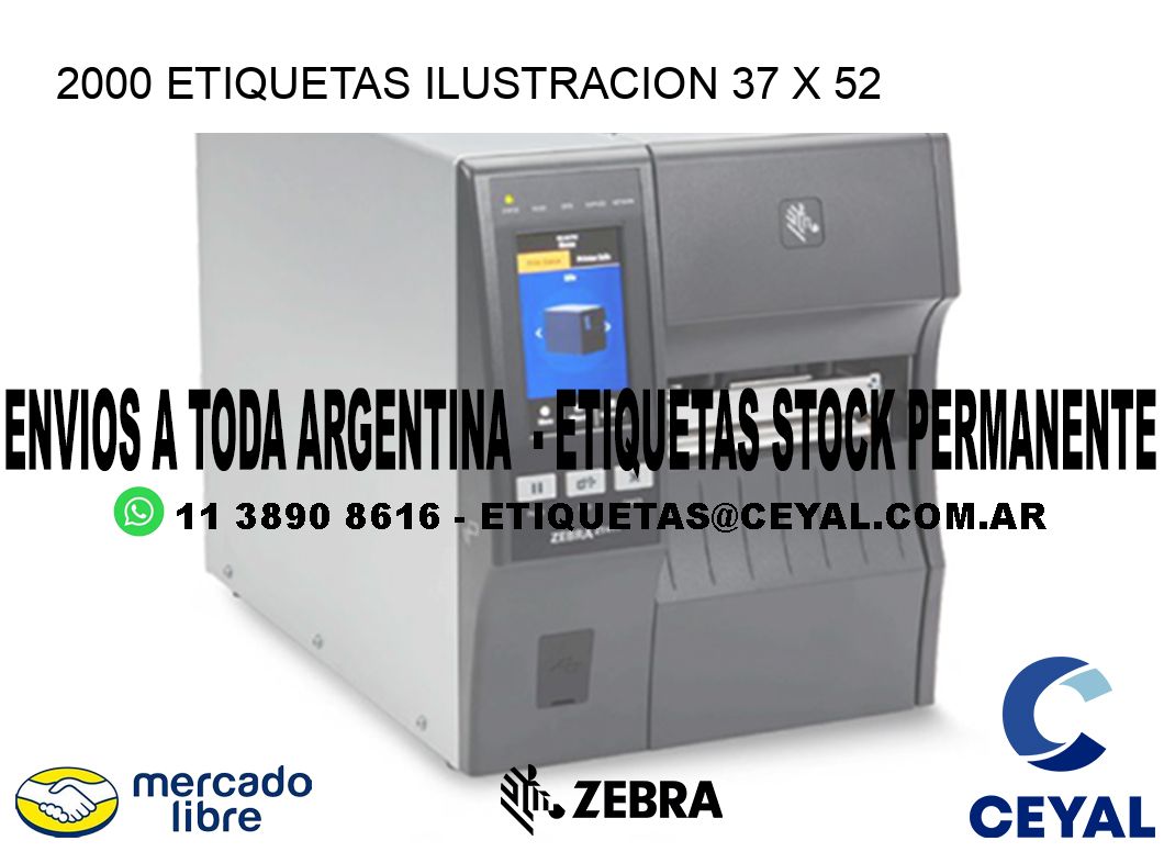 2000 ETIQUETAS ILUSTRACION 37 x 52