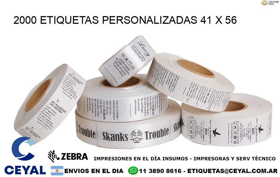 2000 ETIQUETAS PERSONALIZADAS 41 x 56