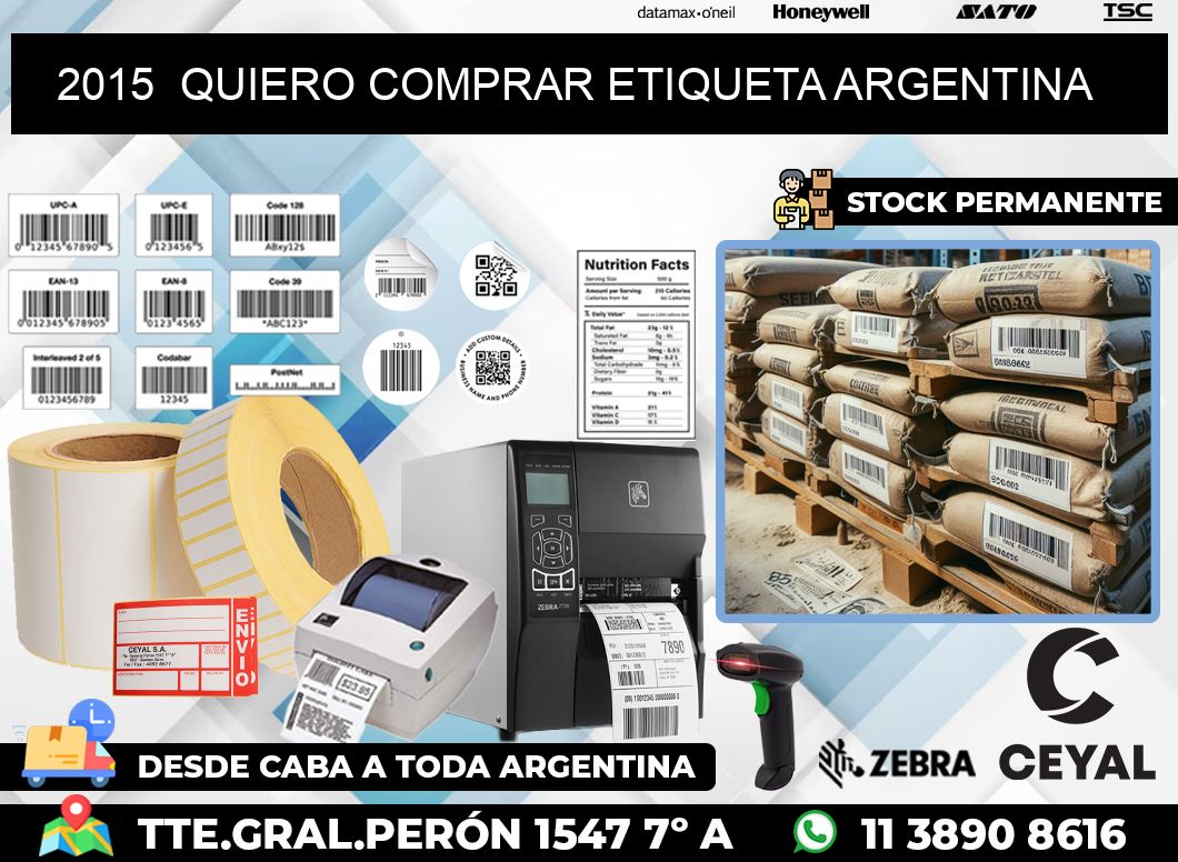 2015  QUIERO COMPRAR ETIQUETA ARGENTINA