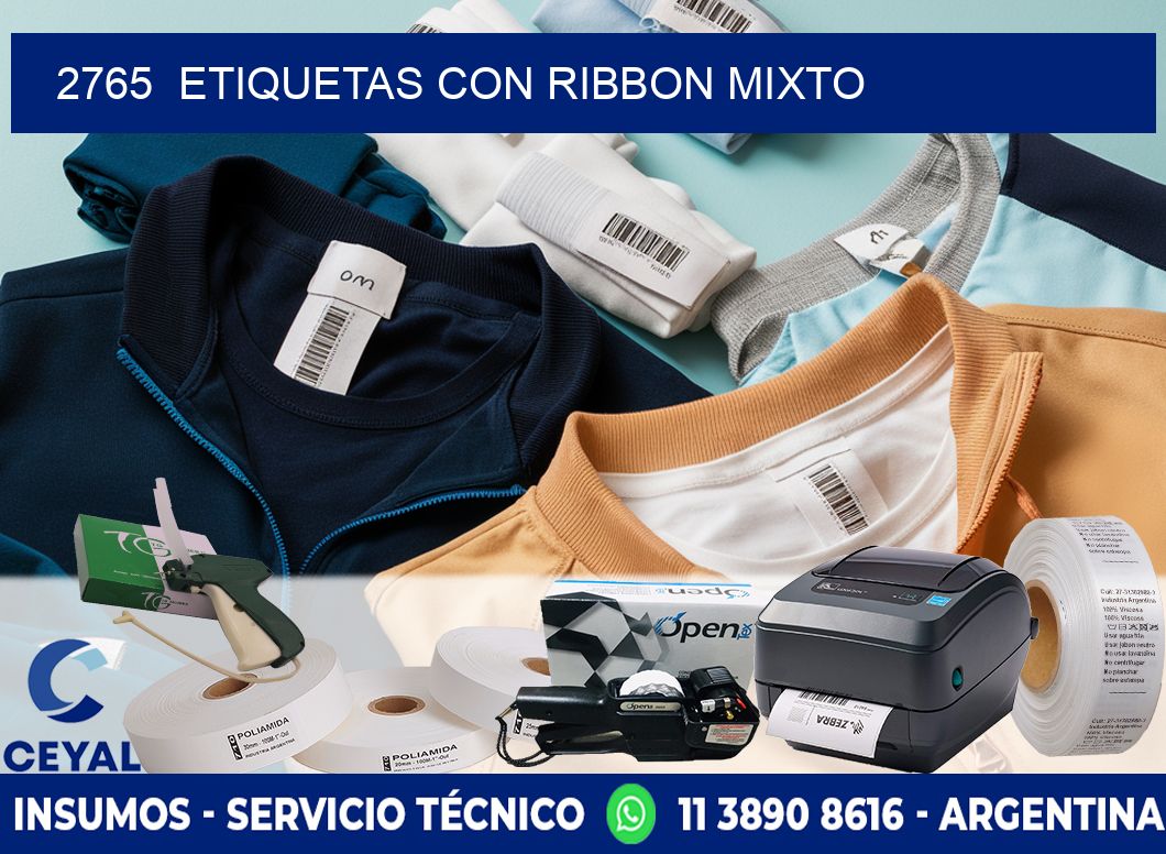 2765  ETIQUETAS CON RIBBON MIXTO