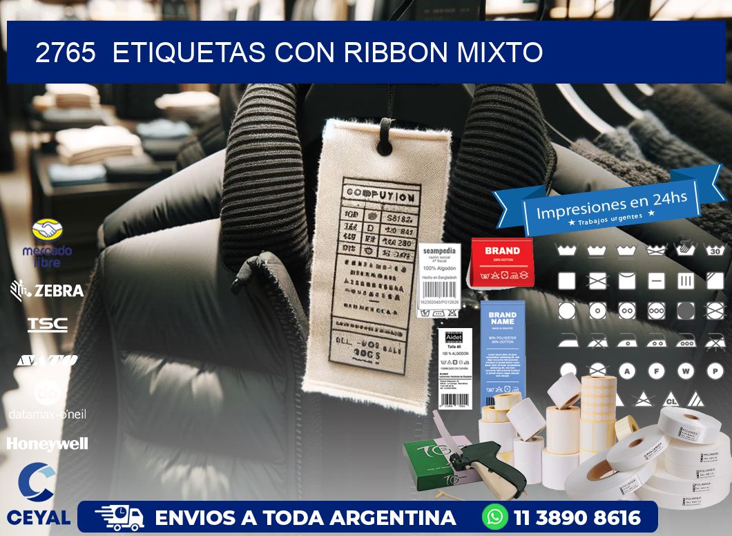 2765  ETIQUETAS CON RIBBON MIXTO